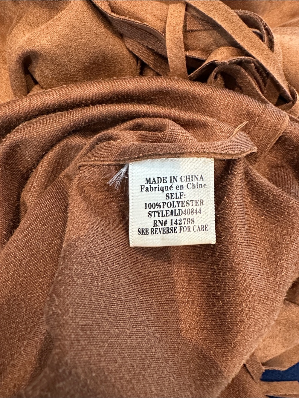 Love Riche Suede-Look Rust Brown Jacket - Picture 6 of 6